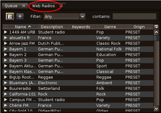 New Web Radio View