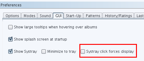 Force display option