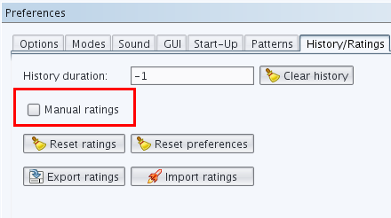 New manual rating system