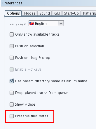 Preserve files date